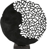 Casablanca modern design GILDE skulptur Osaka svart H: 44 cm B: 41 cm D: 10 cm 43491 Statyetter och skulpturer Naty Shop Svart Höjd 44 cm