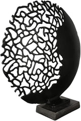 Casablanca modern design GILDE skulptur Osaka svart H: 44 cm B: 41 cm D: 10 cm 43491 Statyetter och skulpturer Naty Shop
