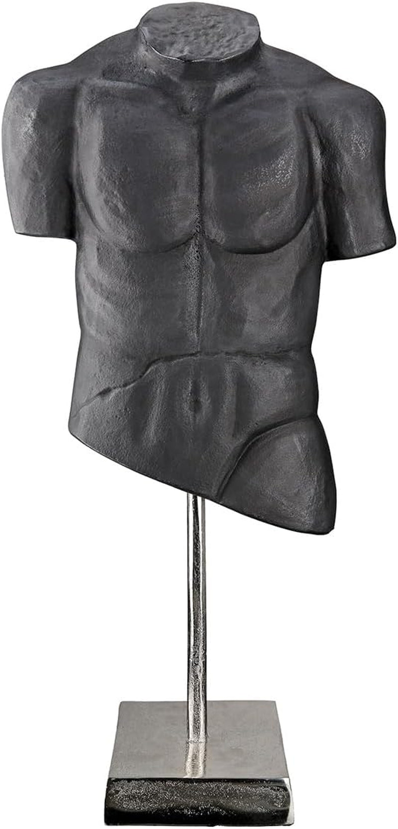 Casablanca stor dekorativ skulptur - rund aluminiumträskulptur färg: naturligt silver - vardagsrumsdekoration födelsedagspresent höjd 46 cm Statyetter och skulpturer Naty Shop Antracit Höjd 55 cm