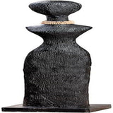 Casablanca stor dekorativ skulptur - aluminiumträ rund skulptur färg: naturligt silver - vardagsrumsdekoration födelsedagspresent höjd 46 cm Statyetter och skulpturer Naty Shop Svart Höjd 86 cm