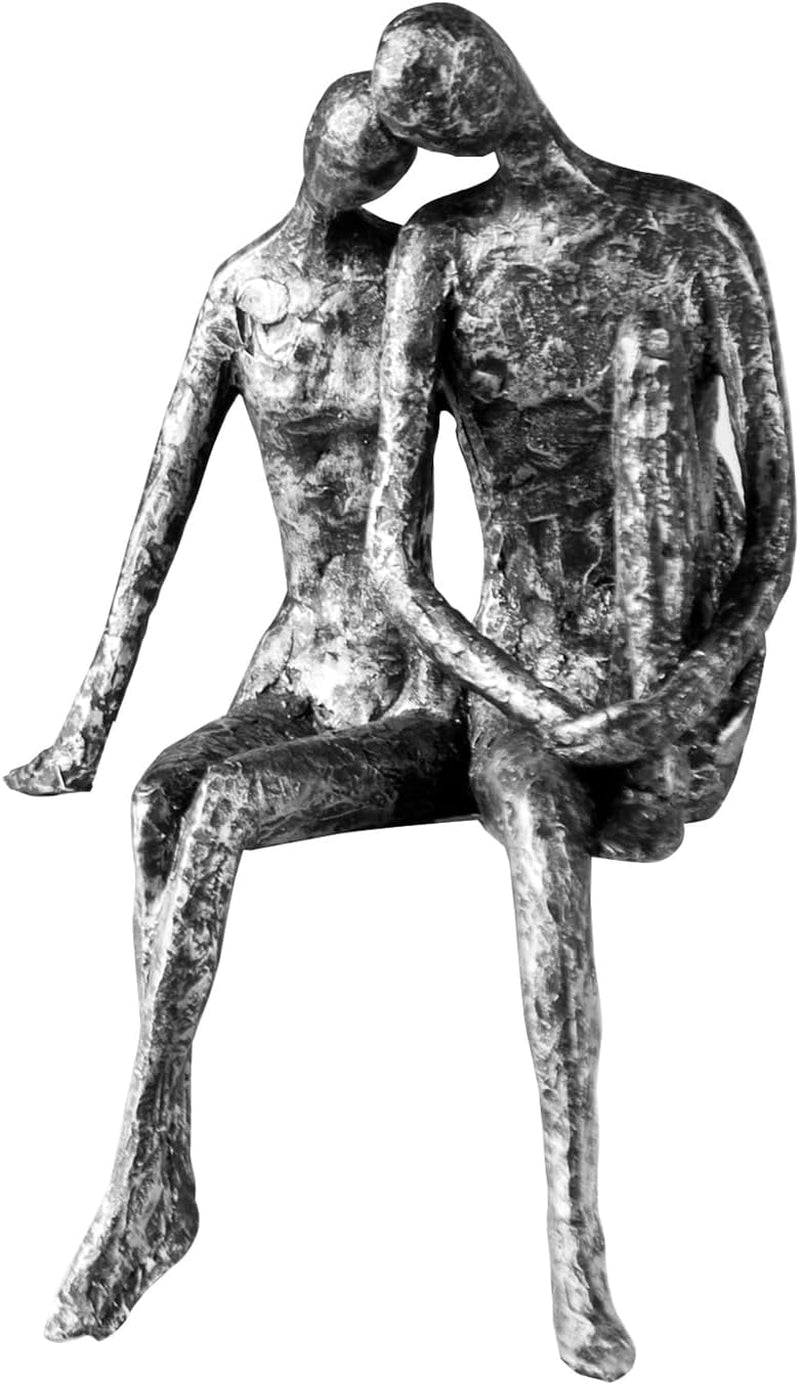 Casablanca Skulptur - Par dekorativ statyett - Polyresin - Färg: antiksilver Höjd 25 cm Statyetter och skulpturer Naty Shop silver Höjd 25 cm