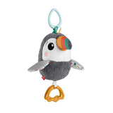 FISHER-PRICE Flap & Go Toucan - Plyschleksak för barnvagn främjar finmotorik och sensoriska färdigheter för nyfödda från födseln HNX66 Babyleksaker Naty Shop Standardtitel