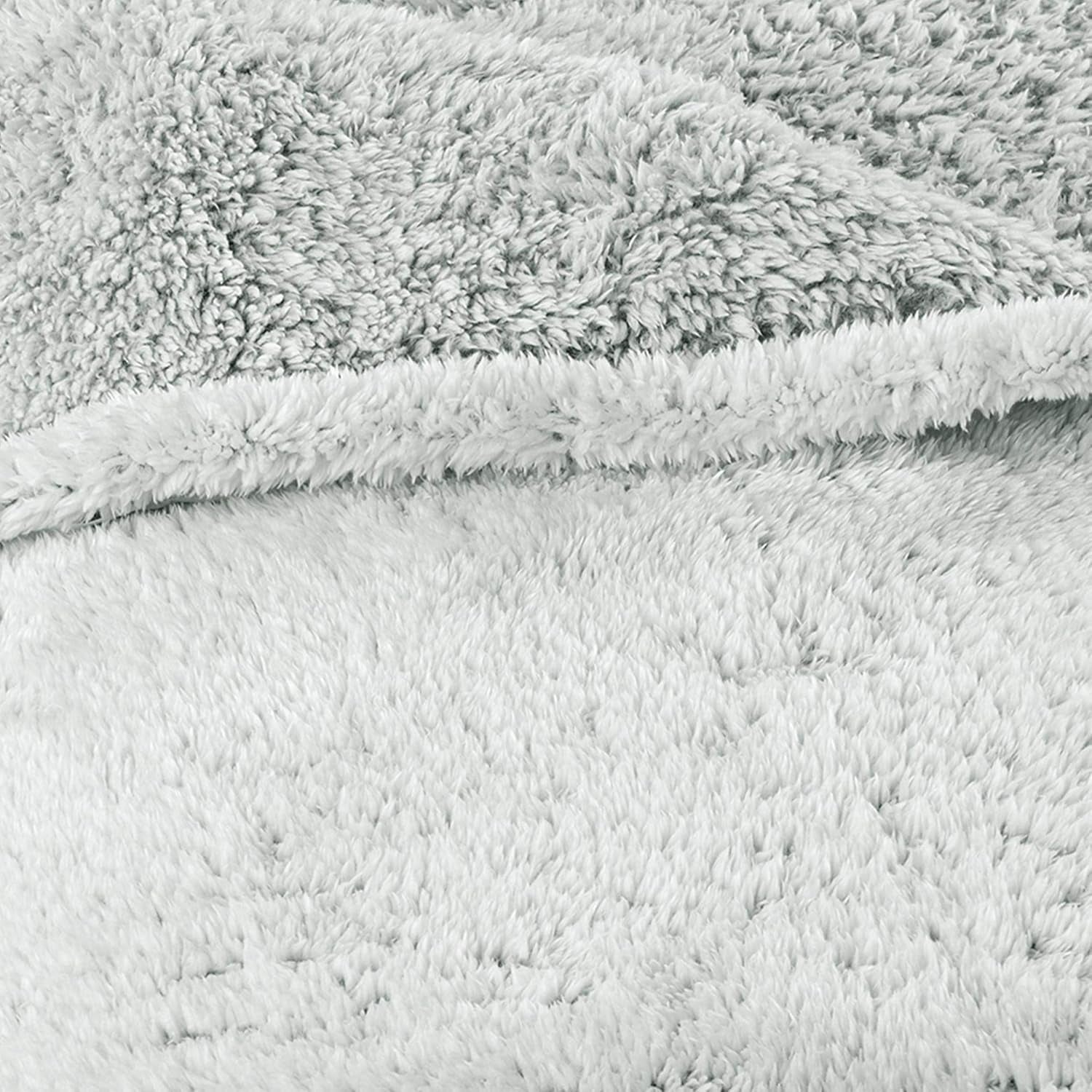 Aqua-Textil Fluffig mysig filt 150 X 200 Cm Grå Vit Melange Plysch TV-filt Överkast Sherpa Fleece Oeko-Tex Ottawa Sängar och filtar Besuche den aqua-textil-Store