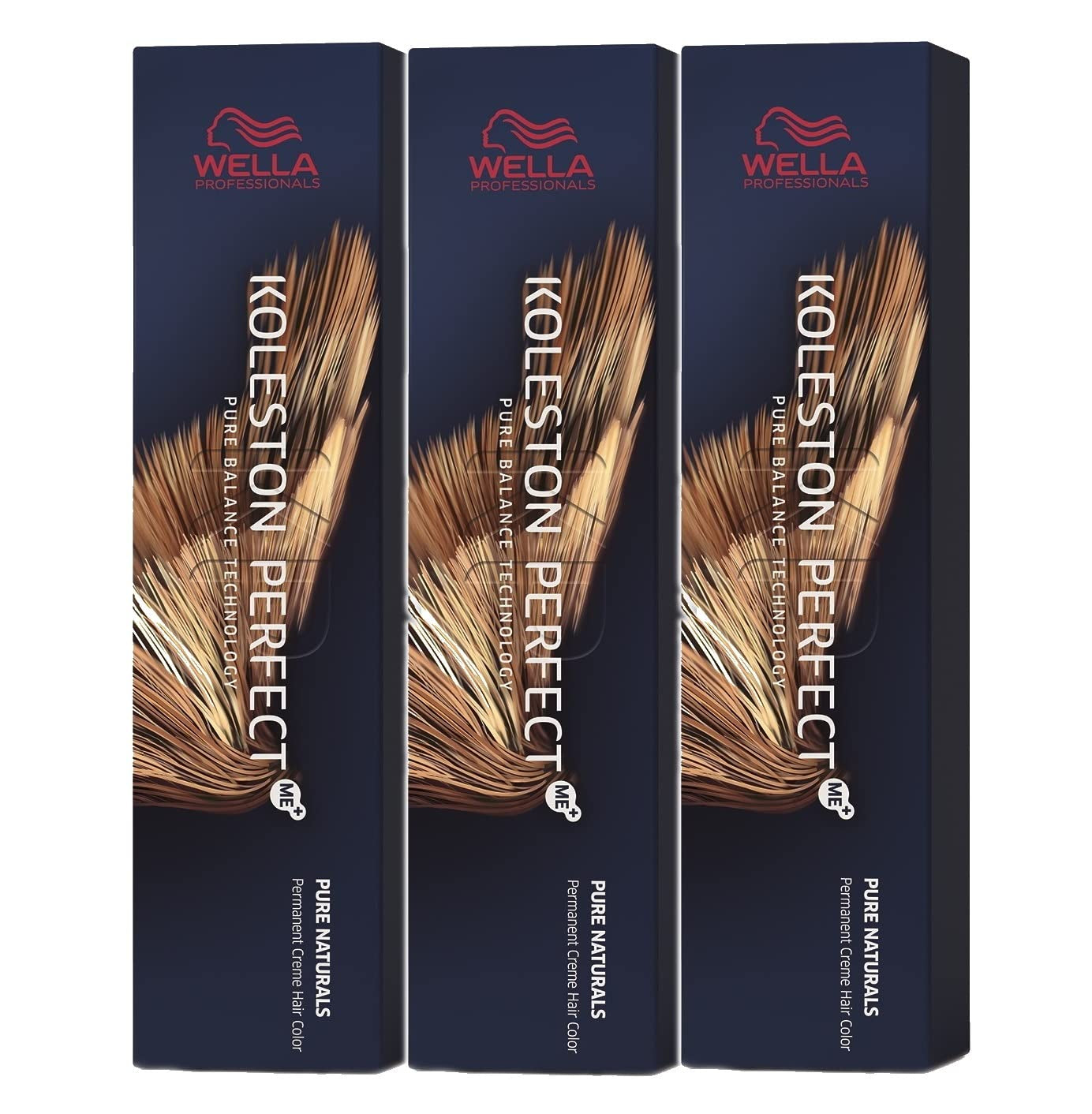 Set med 3 Wella Koleston Perfect ME+ 7/03 Naturligt Medium Gyllene Blond 60ml Naty Shop Hårfärgning Standardtitel
