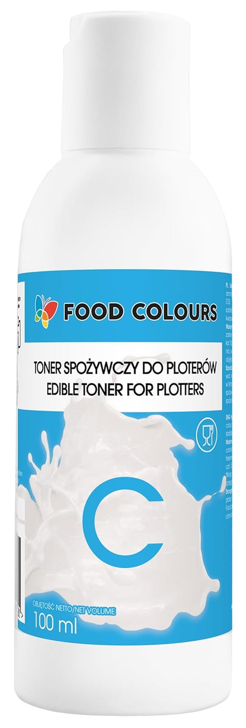 Matfärgningsset med ätbart bläck för plottrar 6 x 100 ml | Ljuscyan | Cyan | Ljus magenta | | Magenta | Gul | Svart | Ätbart tryck, waferpapperstryck, dekorativ tårtoppning