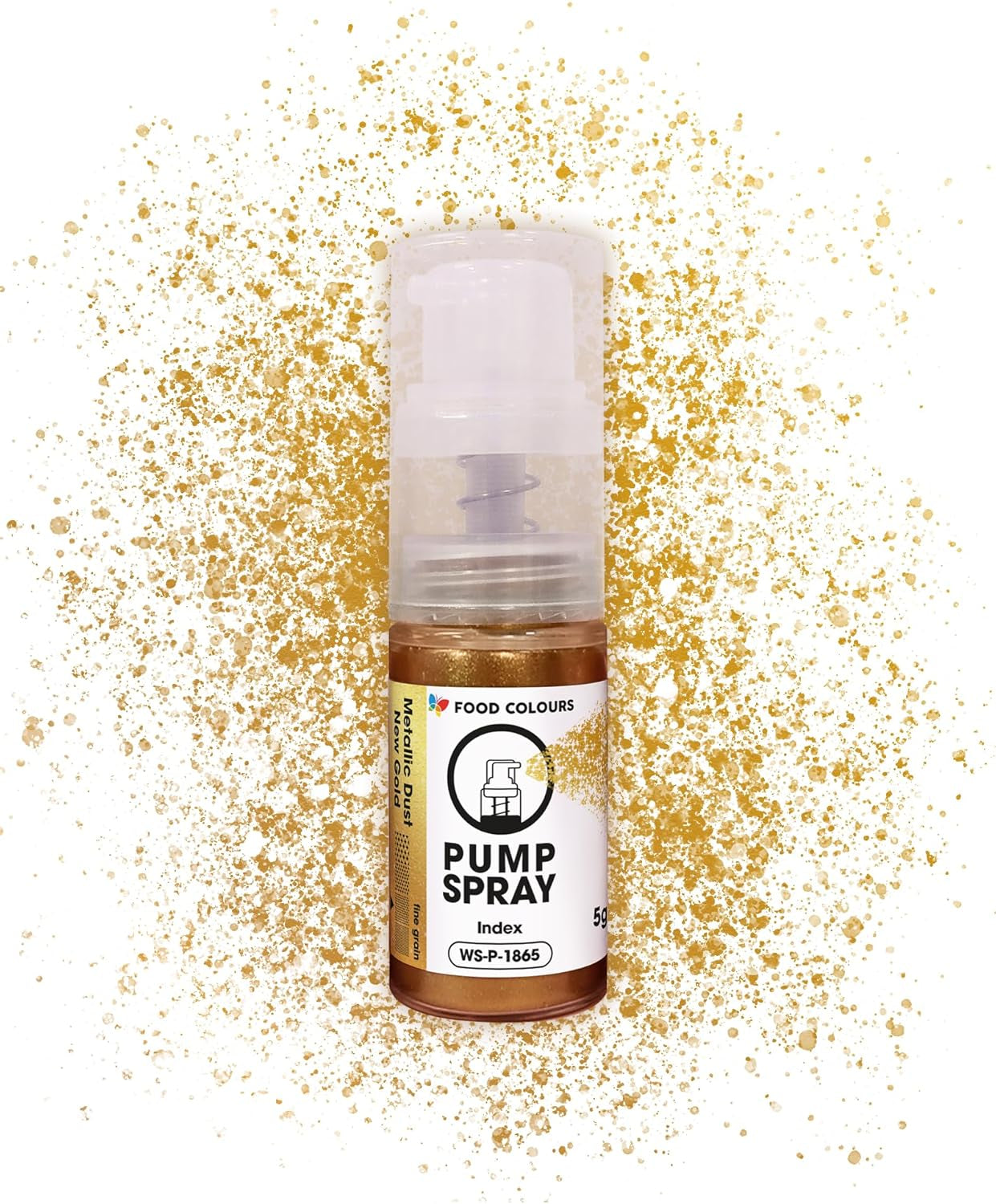 Ätbar matspray med glitter NYTT SILVER SKIMRANDE 5G pump med metallpulver för snabb och effektiv dekoration av kakor, krämer, geléer, praliner, choklad och sockerdekorationer
