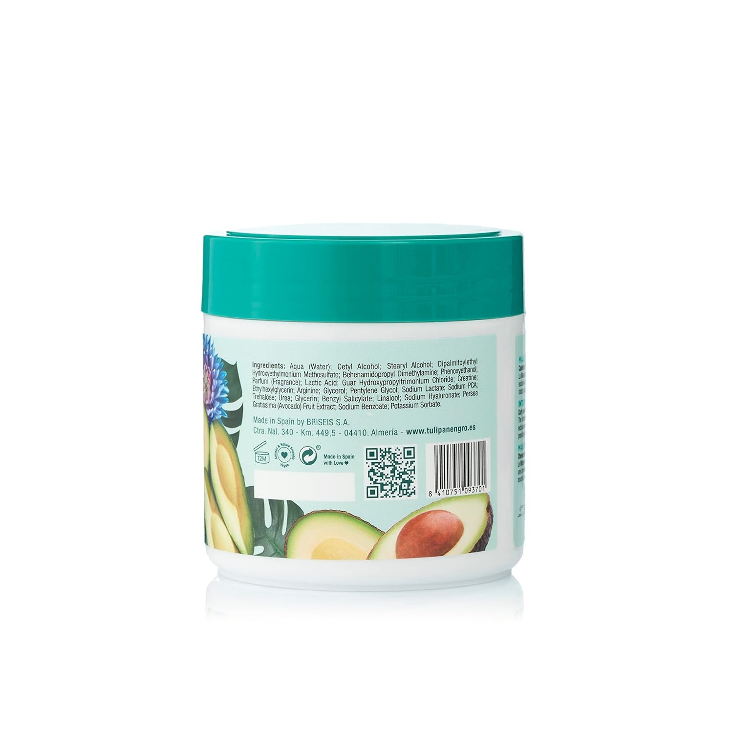 Svart tulpanmask, intensiv, återfuktande, 400 ml Naty Shop hårmask