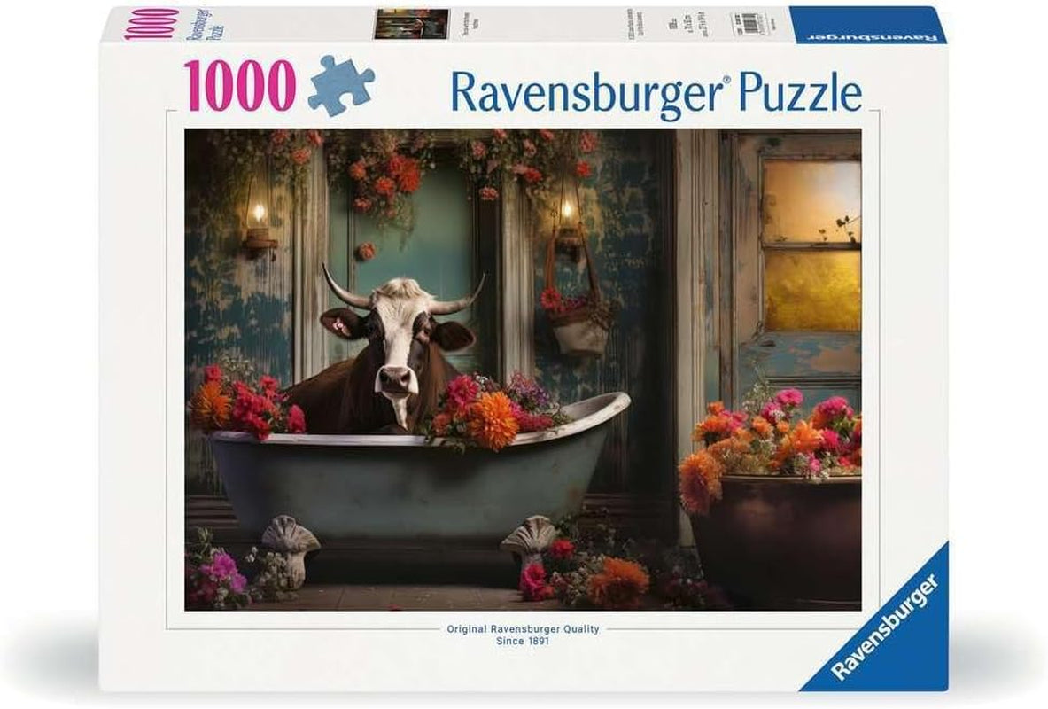 Ravensburger Puzzle 12000782 - Ko i badkaret - 1000 bitars pussel för vuxna och barn i åldern 14+, Puzzle Naty Shop Standardtitel