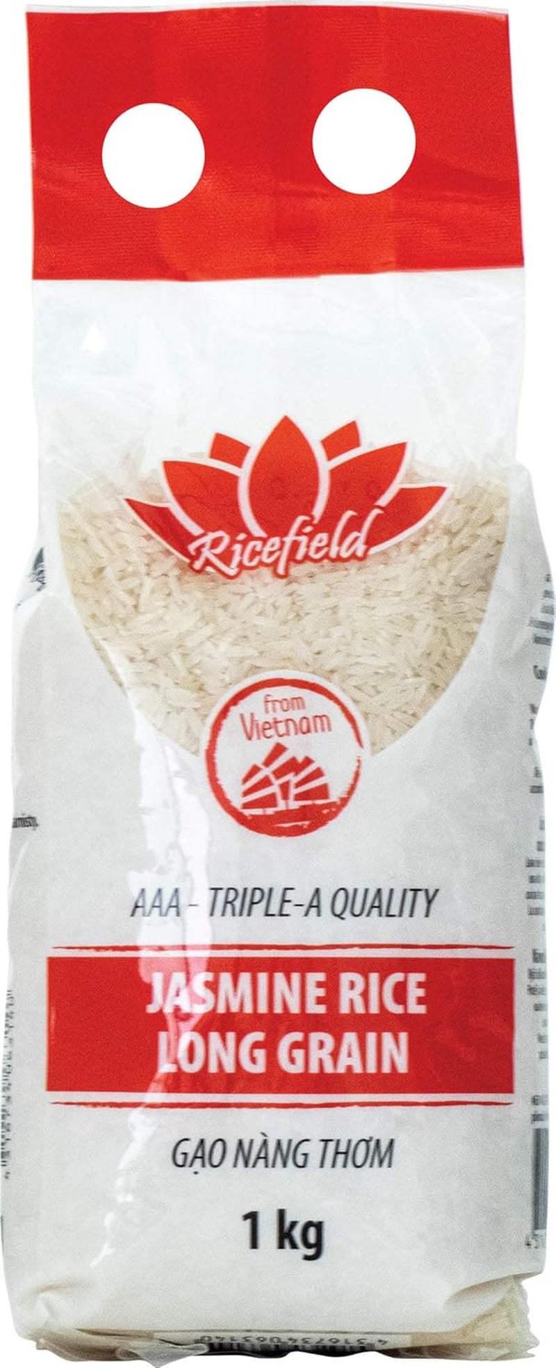 RICEFIELD Jasmin 100% ris, långkornigt, 1 kg