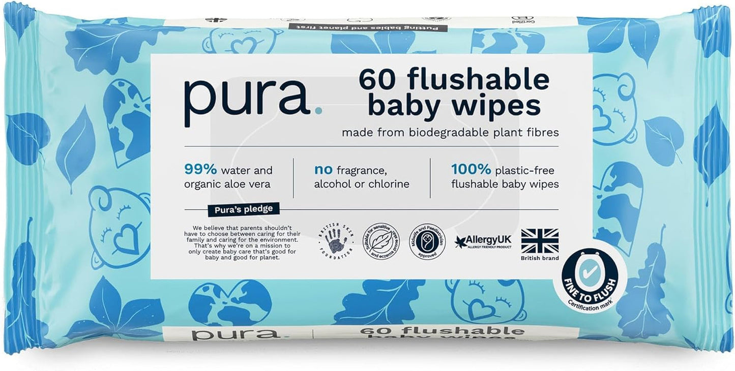 Miljövänliga engångsservetter för känslig babyhud 70 våtservetter (1 förpackning) 99 % vatten 100 % plastfri för känslig hud Eksembenägen nyfödd biologiskt nedbrytbar vegan