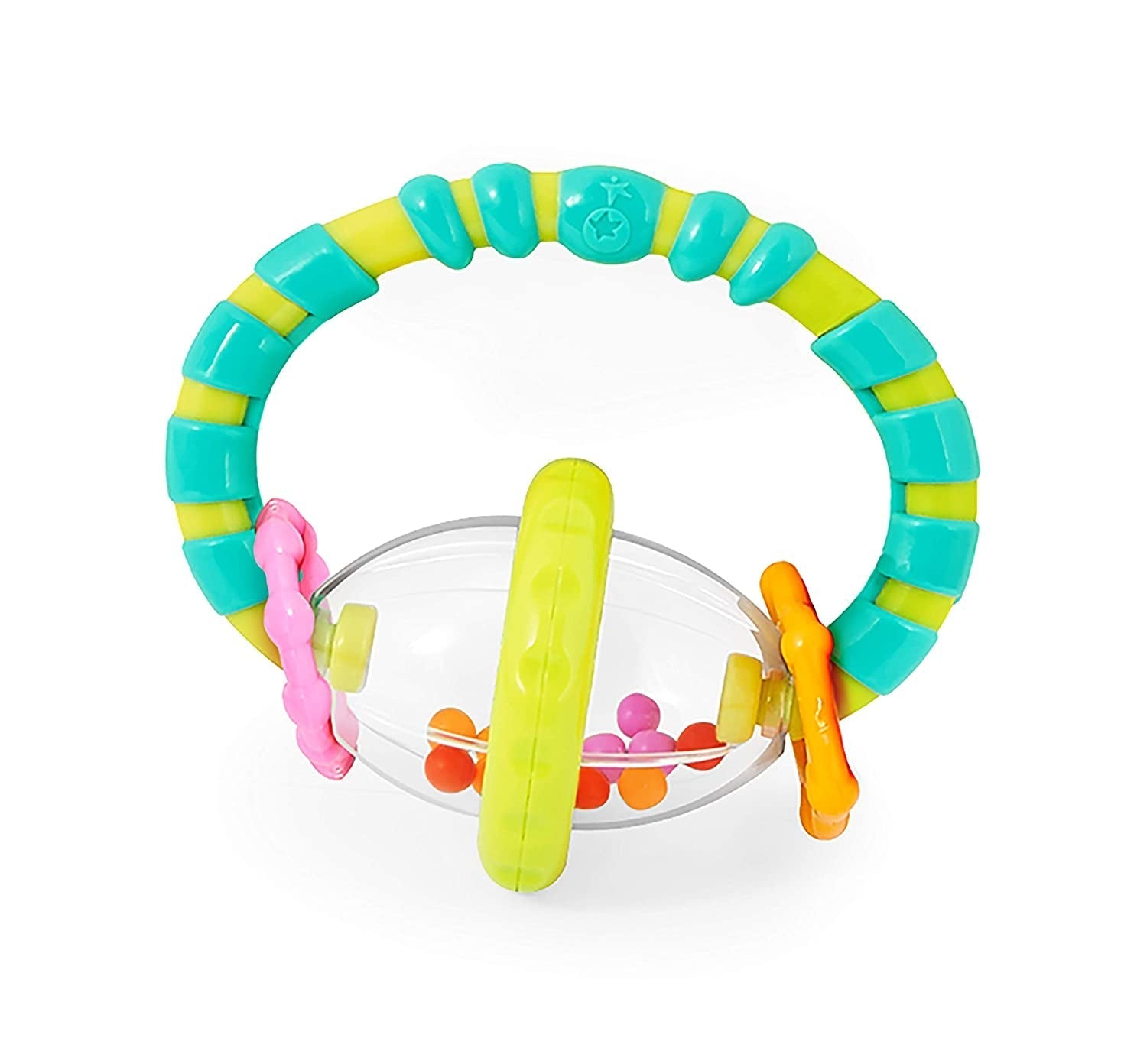Bright Starts Little Shakers 6-delade presentset - Baby skallror & bitringar BPA-fri Lätt att fånga Unisex Newborn+