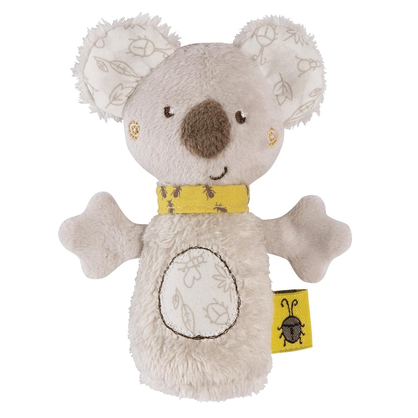 Fehn mini rattle utter - mini gripleksak för att skramla, famla och leka med ett mjukt och gosigt tygdjur - en lojal följeslagare för spädbarn och småbarn i åldern 0+ månader Babyleksaker Naty Shop Koala