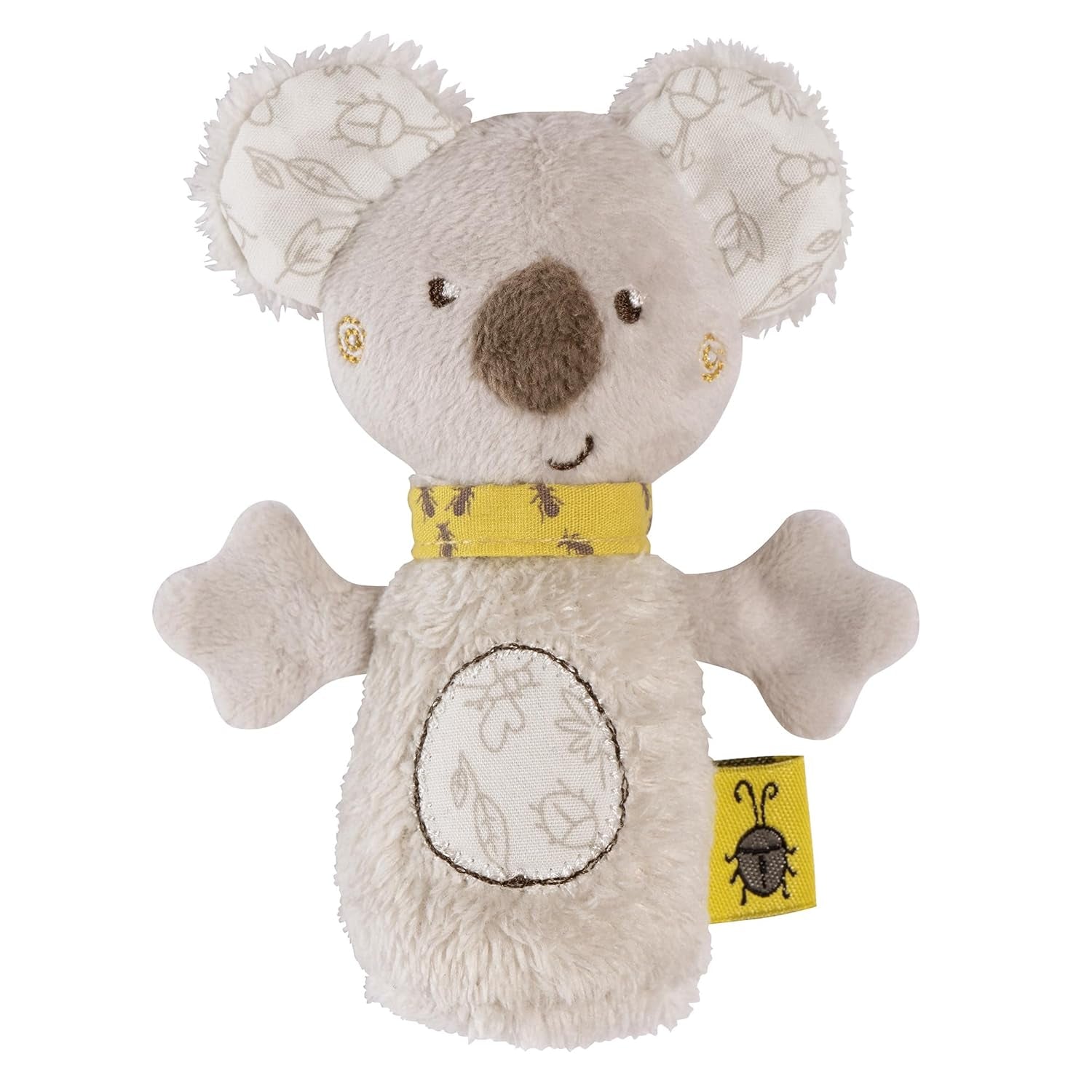 Fehn mini rattle utter - mini gripleksak för att skramla, famla och leka med ett mjukt och gosigt tygdjur - en lojal följeslagare för spädbarn och småbarn i åldern 0+ månader Babyleksaker Naty Shop Koala