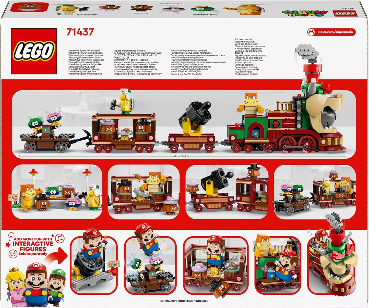 LEGO Super Mario Express Bowser Train Kids äventyrslekset med Hammer Brother 2 Gumbas och 2 Parapunctures Nintendo present för pojkar Flickor Spelare 71437 Byggset Besuche den LEGO-Store