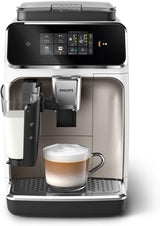 PHILIPS automatisk espressomaskin 2300-serien - 4 drycker, modern färgpekskärm, LatteGo mjölkberedningssystem, SilentBrew, 100% keramisk kvarn, AquaClean-filter. Mattsvart (EP2330/10)