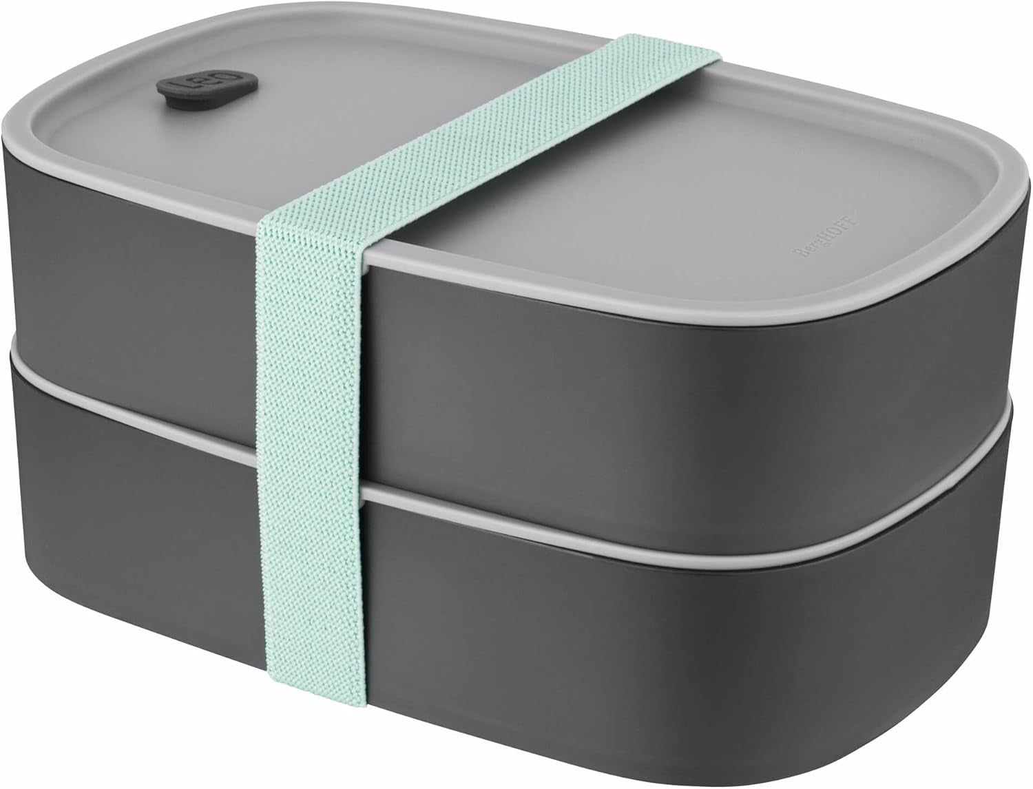 BergHoff dubbel bento box - Leo (lunchbox set 19x12,5x9 cm, två lådor, mikrovågssäker, lufttät försegling, diskmaskinsäker, perfekt för snacks / snacks / sallad) 3950126 Matförvaringslådor Naty Shop Classic