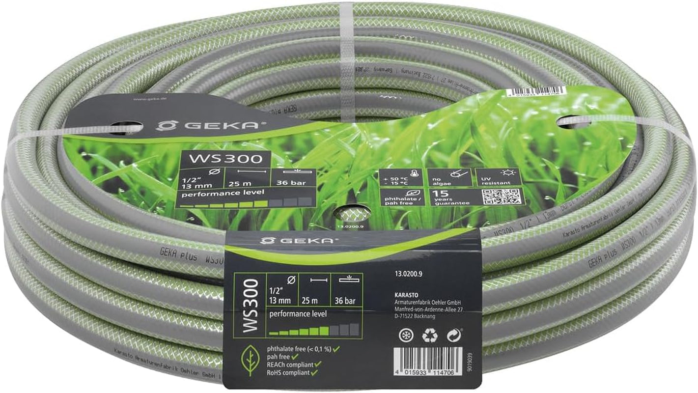 plus vattenslang WS400 (längd ca 25 meter, 5-lagers slangkonstruktion, högkvalitativa material, trycktålig och formstabil) 13.0210.9