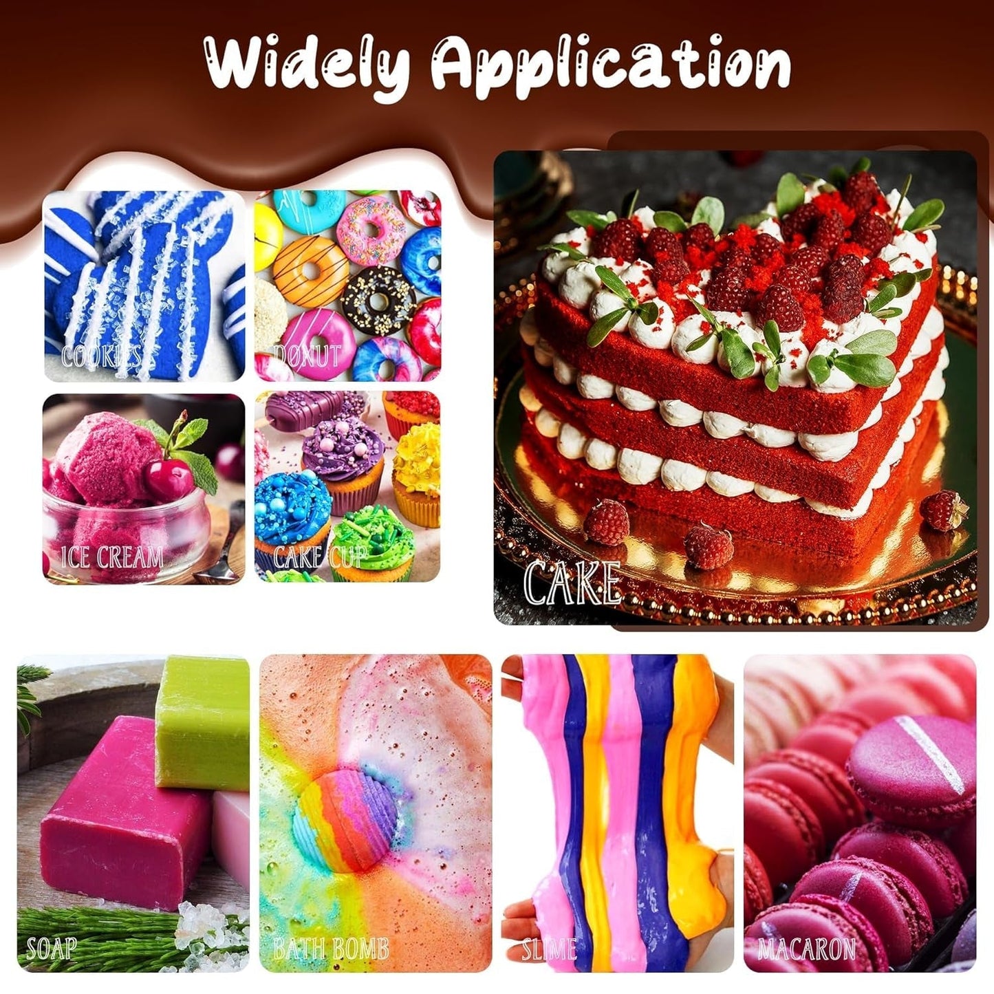 Gel matfärg - Högkoncentrerad gel matfärg för kakor, bakning, påskägg, drycker - Sockerfri matfärg för fondant, glasyr, slem, tårtdekorering (Red Velvet, 150G)