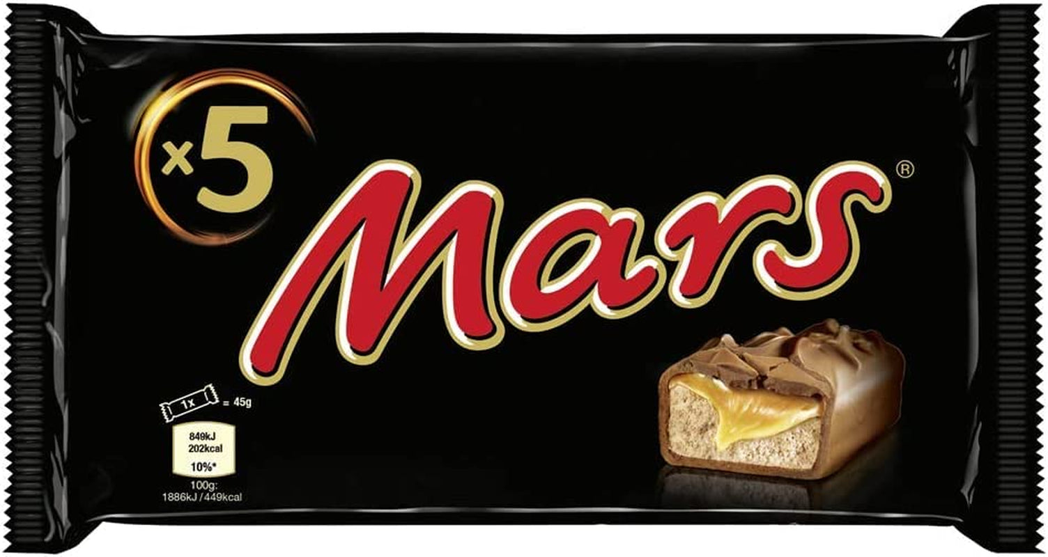Mars Chokladkakor Karamellchoklad 1 förpackning 5 barer (1 x 225 g) (förpackning med 2)
