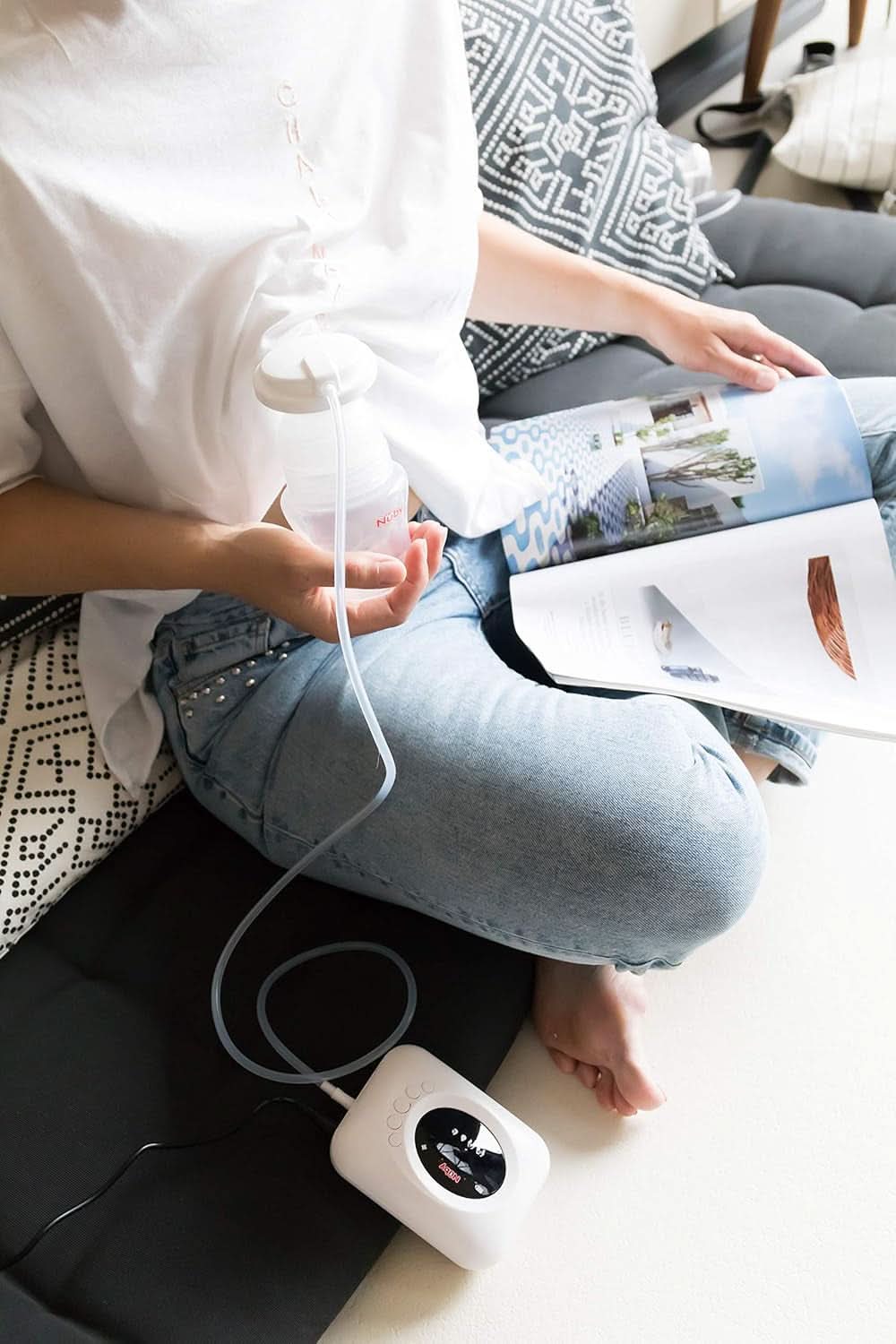 Nuby - Elektrische Milchpumpe Mit Digitaler Anzeige Tillbehör Mat och Amning Bebe Naty Shop