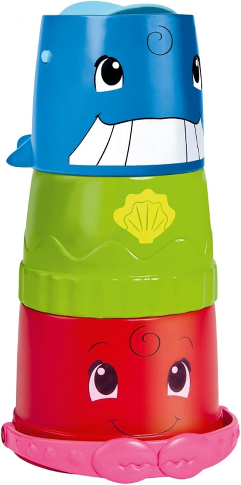 Simba 104010183 - ABC hink med stapelbart glas, hink och färgat glas med bäck och vattenhjul, 3 stycken, 23cm, från 12 månader Baby Toys Naty Shop Standardtitel
