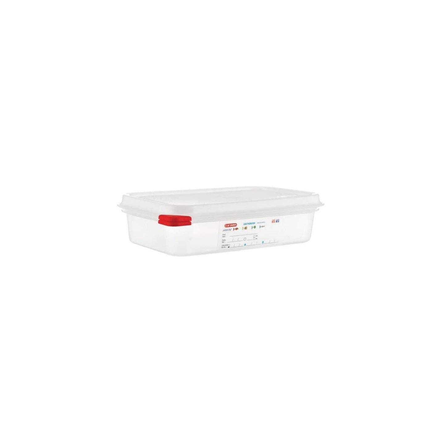 13351 PP Matbehållare GN med lock, 1,8 l, 65 mm (4 st) Matförvaringslådor Naty Shop 1,8Ltr