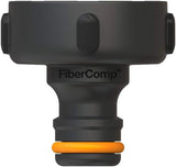 Fiskars krananslutning, för kranar, Ø 21mm (G 1/2"), FiberComp, universell storlek, 10g, svart/orange, 1027053