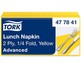 Tork 477840 Lime Lunchservetter / 2-lagers servetter för små måltider eller mellanmål / Avancerad kvalitet / 10 X 200 (2000) pappersservetter / 32,6 X 33 Cm (L X B) / 1/4 vikning