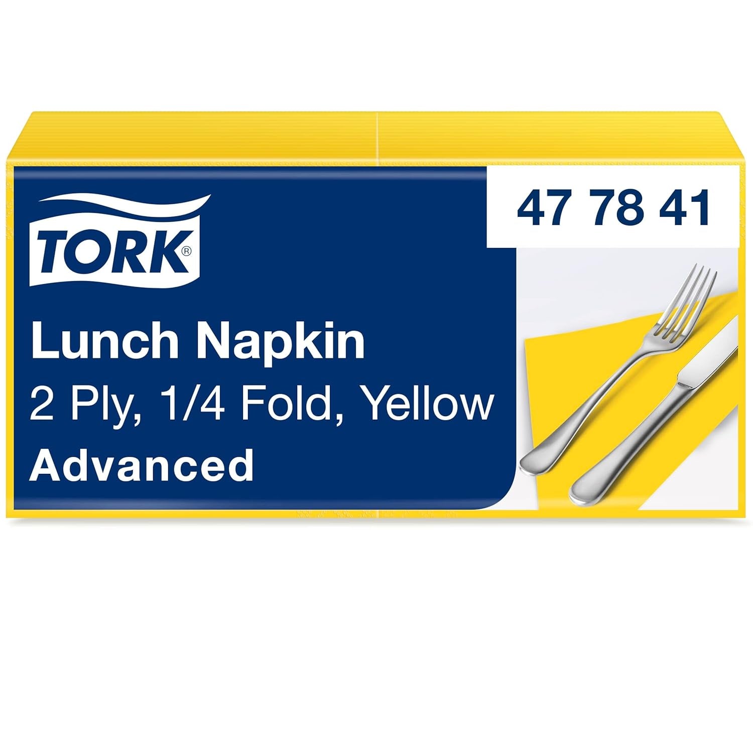 Tork 477840 Lime Lunchservetter / 2-lagers servetter för små måltider eller mellanmål / Avancerad kvalitet / 10 X 200 (2000) pappersservetter / 32,6 X 33 Cm (L X B) / 1/4 vikning