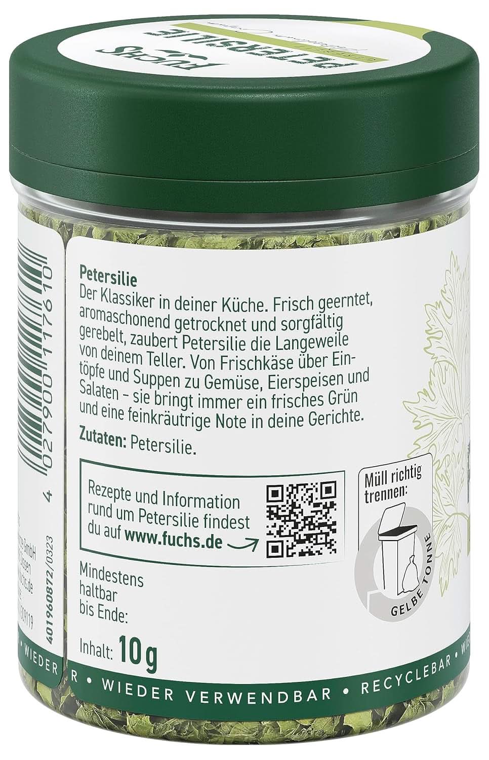 Fuchs - Persilja Rubbed - Örtsmak för äggrätter, grönsaker och sallader - 10 gram Condiments Naty Shop