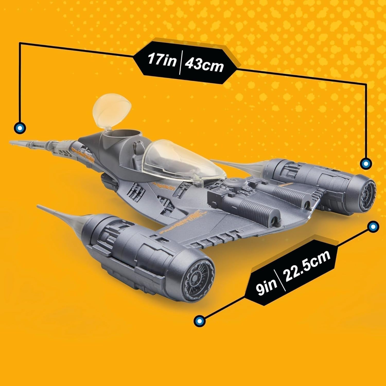 Star Wars Epic Hero Series N-1 Starfighter of the Mandalorian, stora actionfigurer och spännande tillbehör för spännande manövrar, spännande gåva actionfigurer Naty Shop