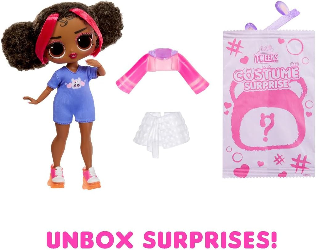 LOL Överraskning! Preteen Costume, Surprise Hoops, Söt Modedocka med Lila Panda Uppblåsbar Kostym och massor av överraskningar, inklusive bra mode och accessoarer - Perfekt för barn från 4 år och uppåt