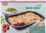 Dr. Oetker Back-Idee Kreativ Dessert- Und Auflaufform Aus Emalje, 39,5 X 28 X 6,5 Cm– Hitzebeständig Bis 400°C, Schnittfest, Kratzfest, Induktionsgeeignet, Schwarz Formar och bakplåtar Naty Shop