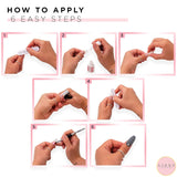 AIRRE 500 Professional Gel Nails & 3 Filer per Box - (10 storlekar) Franska Half Moon False Nails, Salong & Hembruk, Klippning, Filning & Formning, UV/LED Gel, Nagellack & Nail Art (Natural)