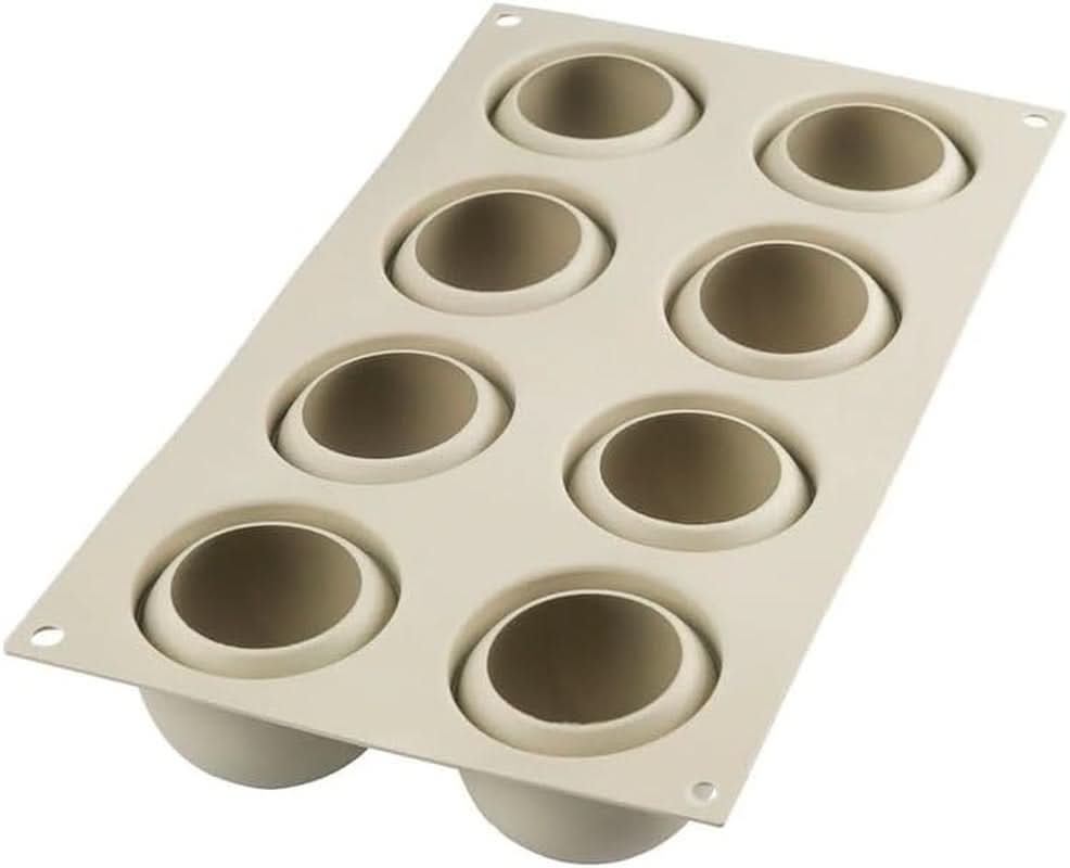 Silikomart, Form för Tartufo silikonkakor, 8 enkla portar, Ø 62 H 52 mm Kitchen Naty Shop