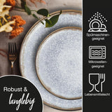 Moritz & Moritz BLOSSOM porslinsservis set för 6 personer, 18 delar - Modern servis med lekfull design - Lättskött kaffeservering med tallrikar och skålar - Kombinerad service