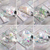 JMEOWIO Nagelglitter 12 rutnät Aurora Nail Art dekoration tillbehör nageldesign