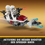 LEGO Star Wars 75372 Clone Trooper & Battle Droid Battle Pack, inkl. 4 minifigurer, 5 droider och speedermotorcykel med shooter - Byggleksak för pojkar och flickor i åldern 7+ Byggset Besuche den LEGO-Store