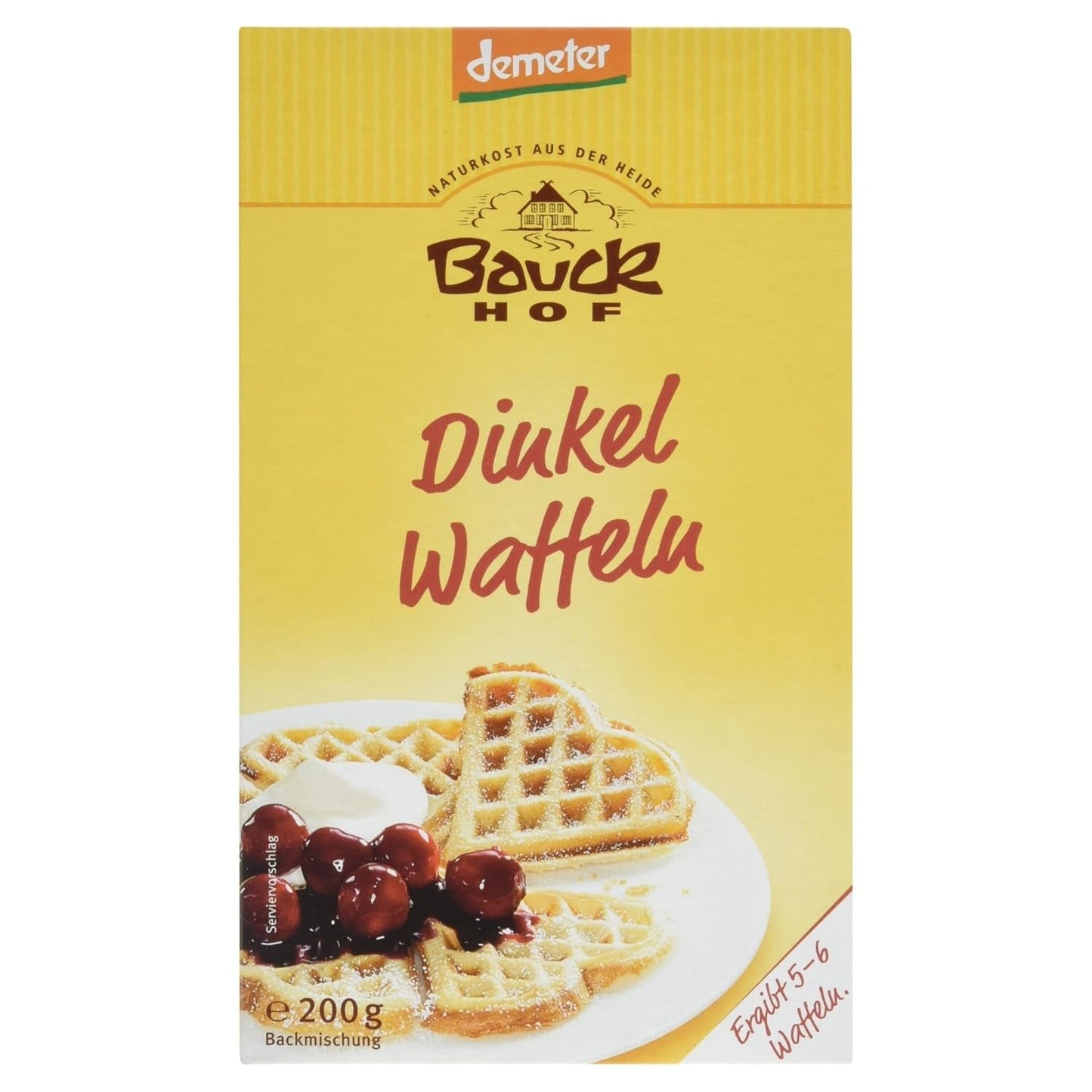 Demeter Bauck Hof Bio Dinkel Wafflen, 200 G Blandning för bakning och matlagning Naty Shop 200 G (1Er Pack)