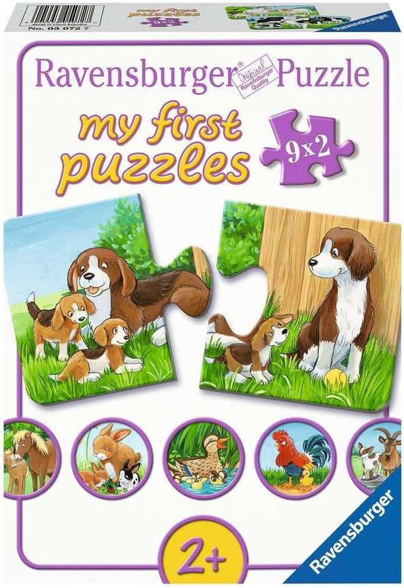 Ravensburger Pussel för barn - 05072 Husdjursfamiljer - Mitt första 9X2-pussel - Pussel för 2-åringar Pussel Naty Shop Standardtitel