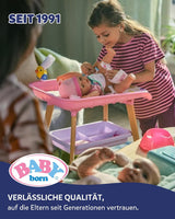 BABY Born Emma - babydocka 43 cm - 10 funktioner inklusive tillbehör och madrass - Fungerar helt utan batterier - Lämplig för barn från 3 år och uppåt