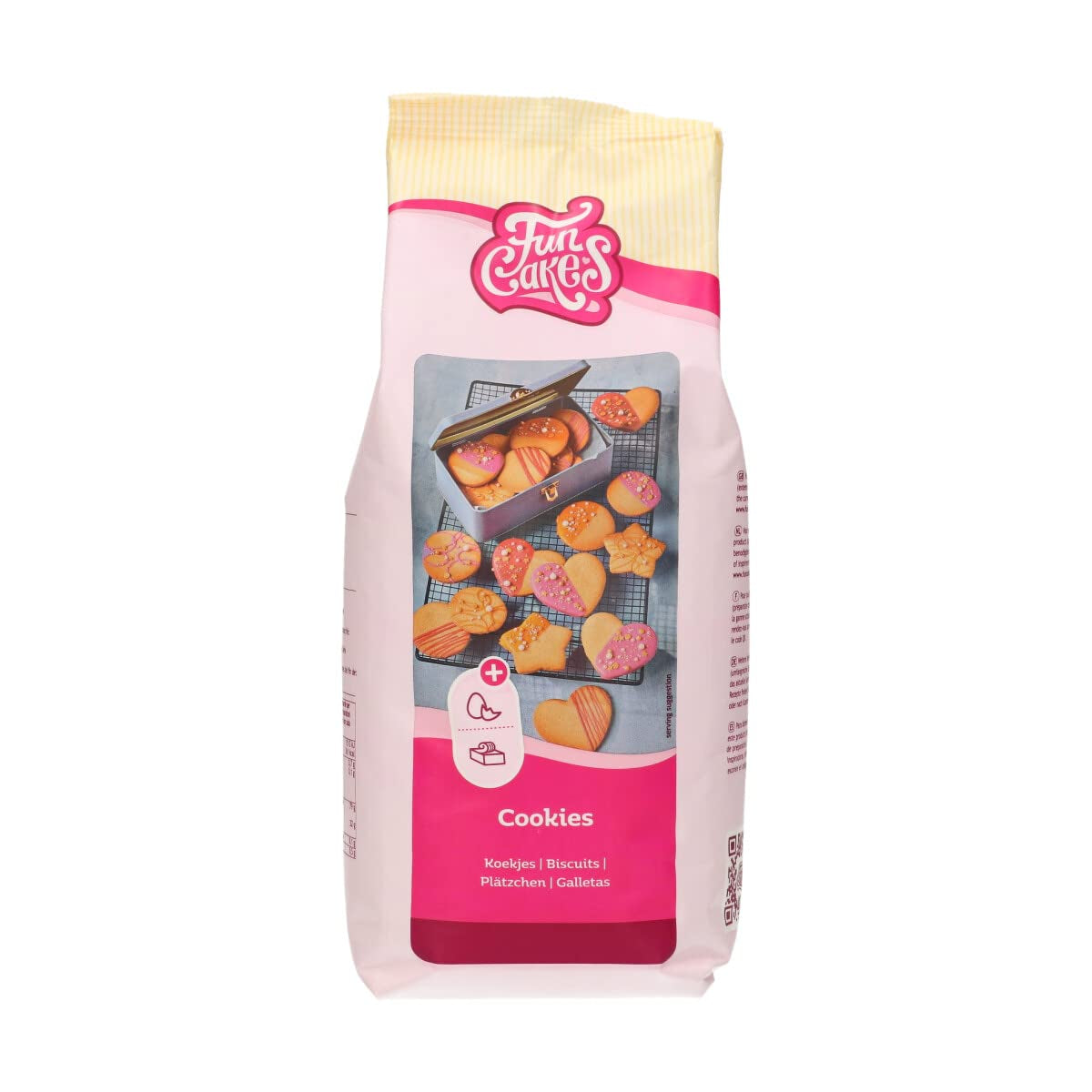 Funcakes Mix Für Kekse: Einfach Zu Verwendende, Knusprige Und Knusprige Kekse, Perfekt Zum Dekorieren Mit Fondant- Oder Royal Icing, Auch Als Tortenkruste Geeignet, Halal., 1 Kg Mix för bakning och matlagning Naty Shop 1 Kg (1Er Pack) Smör