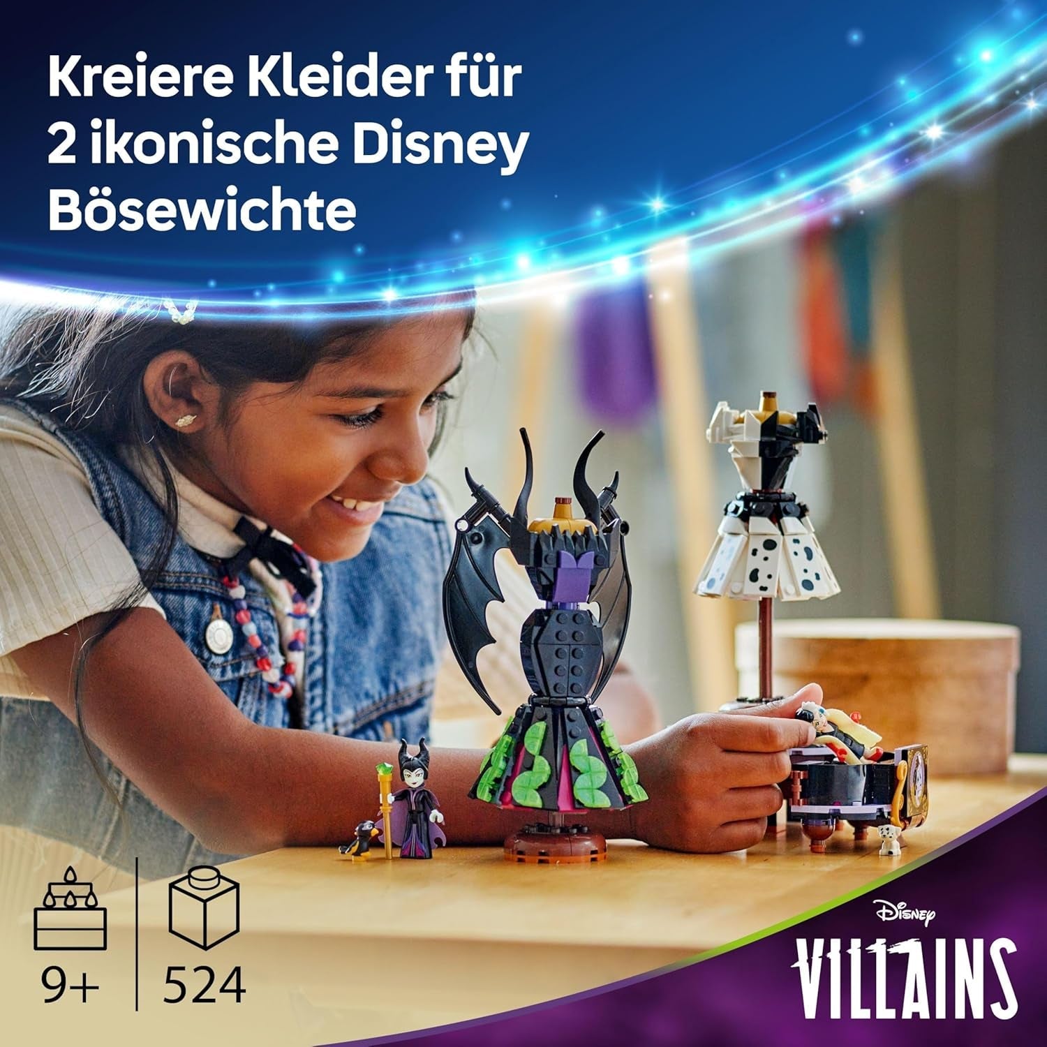 LEGO Ç€ Disney Villains The Dresses Of Maleficent And Cruella De Vil - Leksak för pojkar och flickor från 9 år - Inkl. 2 minidockor och 2 djurfigurer - Födelsedagspresent till fans 43262 Byggset Besuche den LEGO-Store