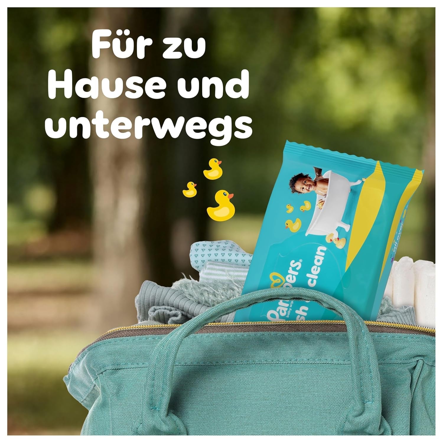 Pampers Fresh Clean våtservetter, 15 förpackningar med 80 våtservetter, 1200 våtservetter totalt, lätt doft, även lämplig för händer och ansikte