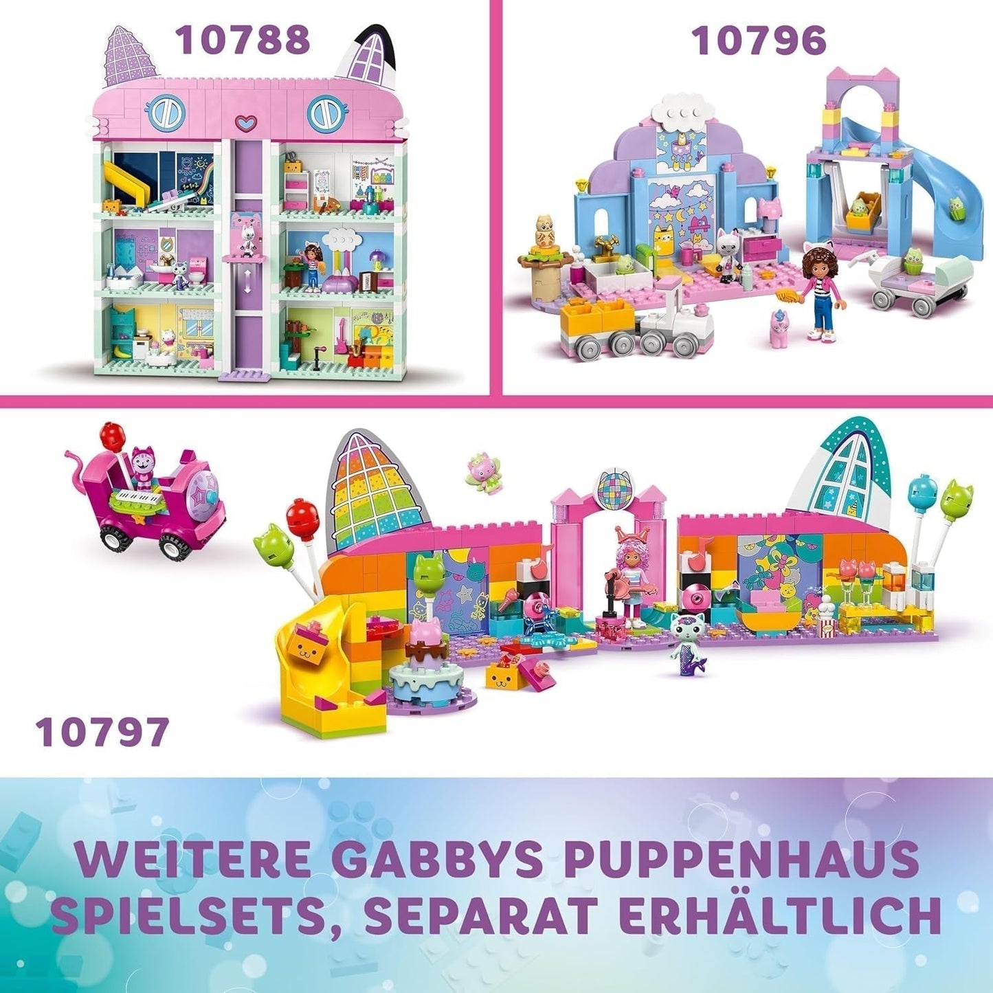 LEGO 4+ Gabbys dockhus Gabbys lilla kisseöron Låtsaslek Djurset Barnleksak med rutschkana och figurer Present till flickor och pojkar Kreativ leksak 10796 Byggset Beuche den LEGO-Store