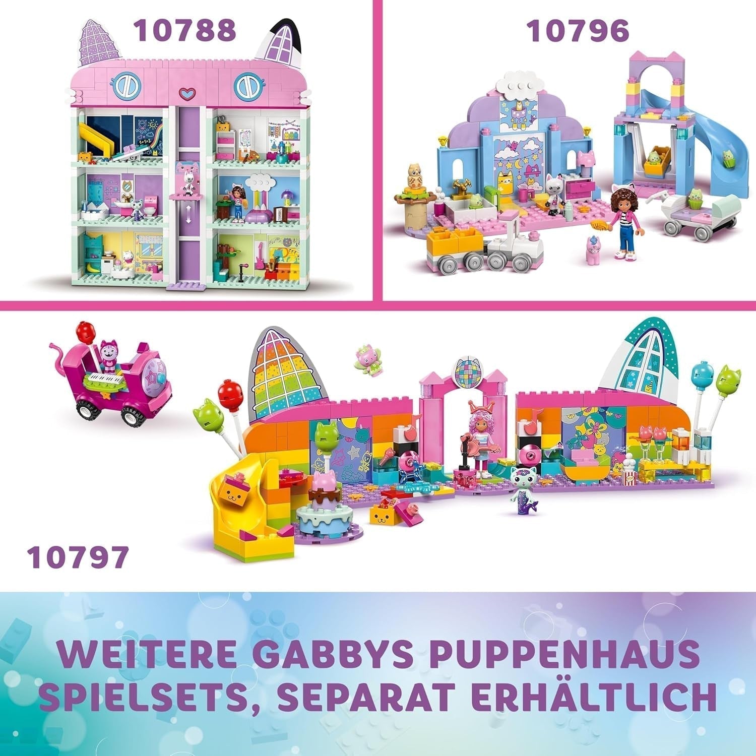 LEGO 4+ Gabbys dockhus Gabbys lilla kisseöron Låtsaslek Djurset Barnleksak med rutschkana och figurer Present till flickor och pojkar Kreativ leksak 10796 Byggset Beuche den LEGO-Store