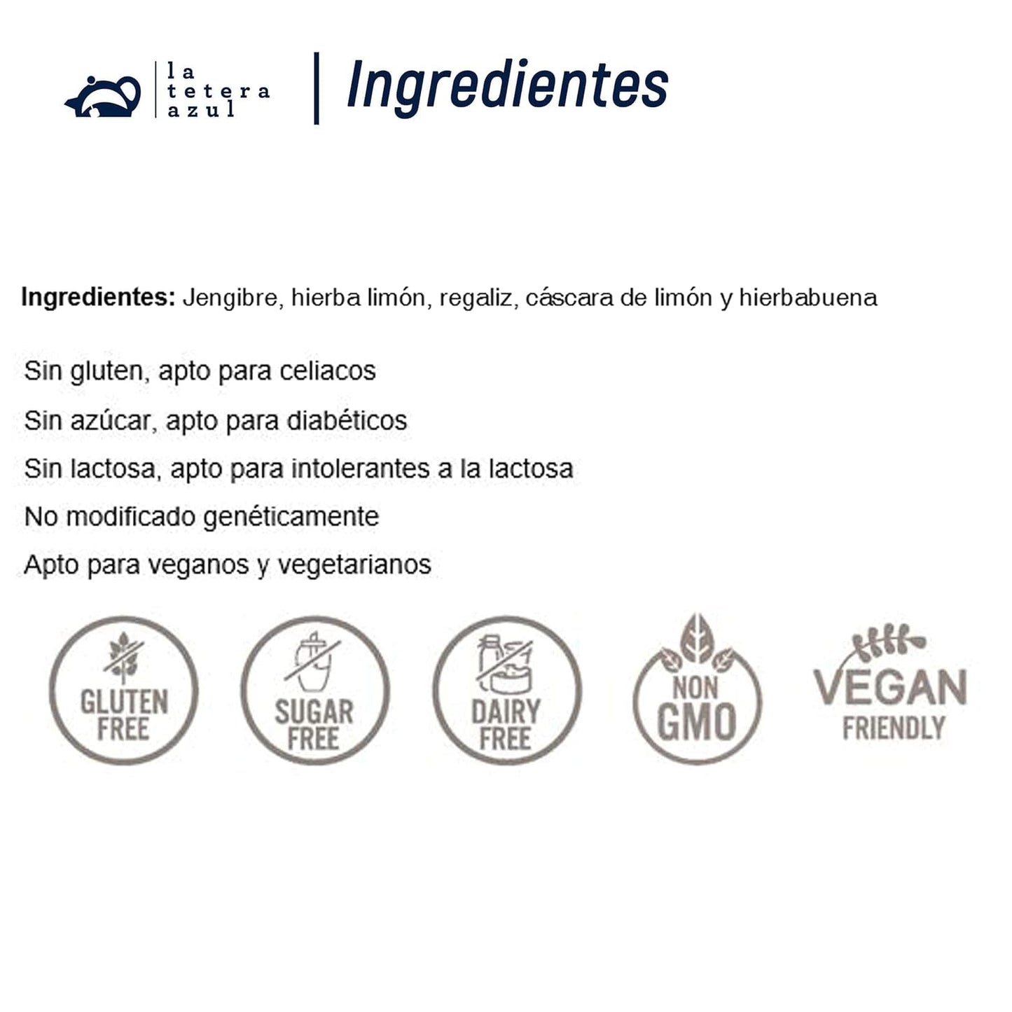 LA TETERA AZUL Ekologisk infusion av ingefära och citron. Ekologiskt te för viktminskning i pyramider. Ingefära och citron. 20 pyramider.