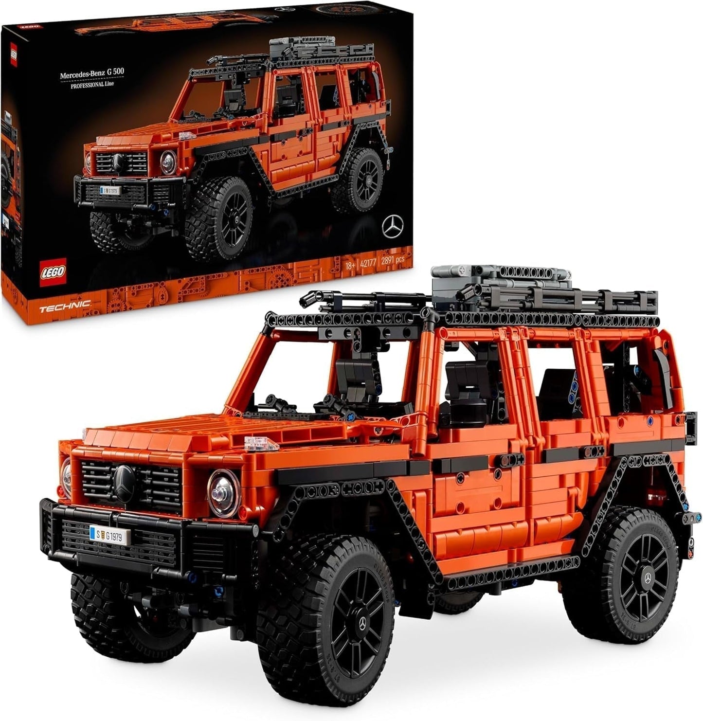 LEGO Technic Mercedes-Benz G 500 Professional Line G-klass bilmodellbyggsats Vuxenpresent Lyx terrängfordonsset Mercedes samlarleksaksbil 42177 Byggset Besuche den LEGO-Store Standardtitel
