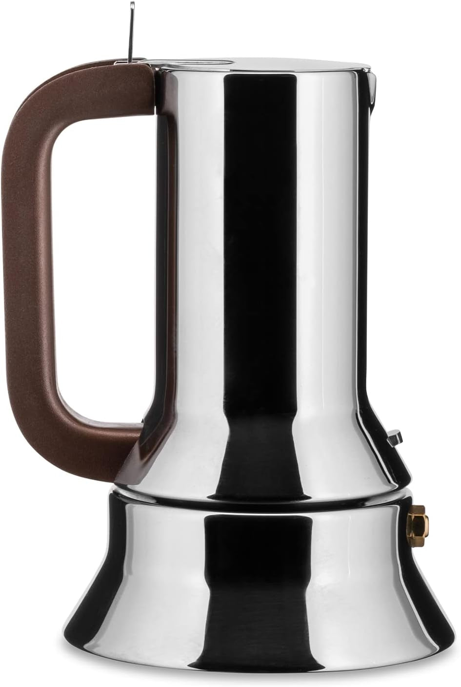 Alessi 9090/6 Espresso med 6 koppar för induktion, rostfritt stål, silver, 15,5 x 13,5 x 27 cm