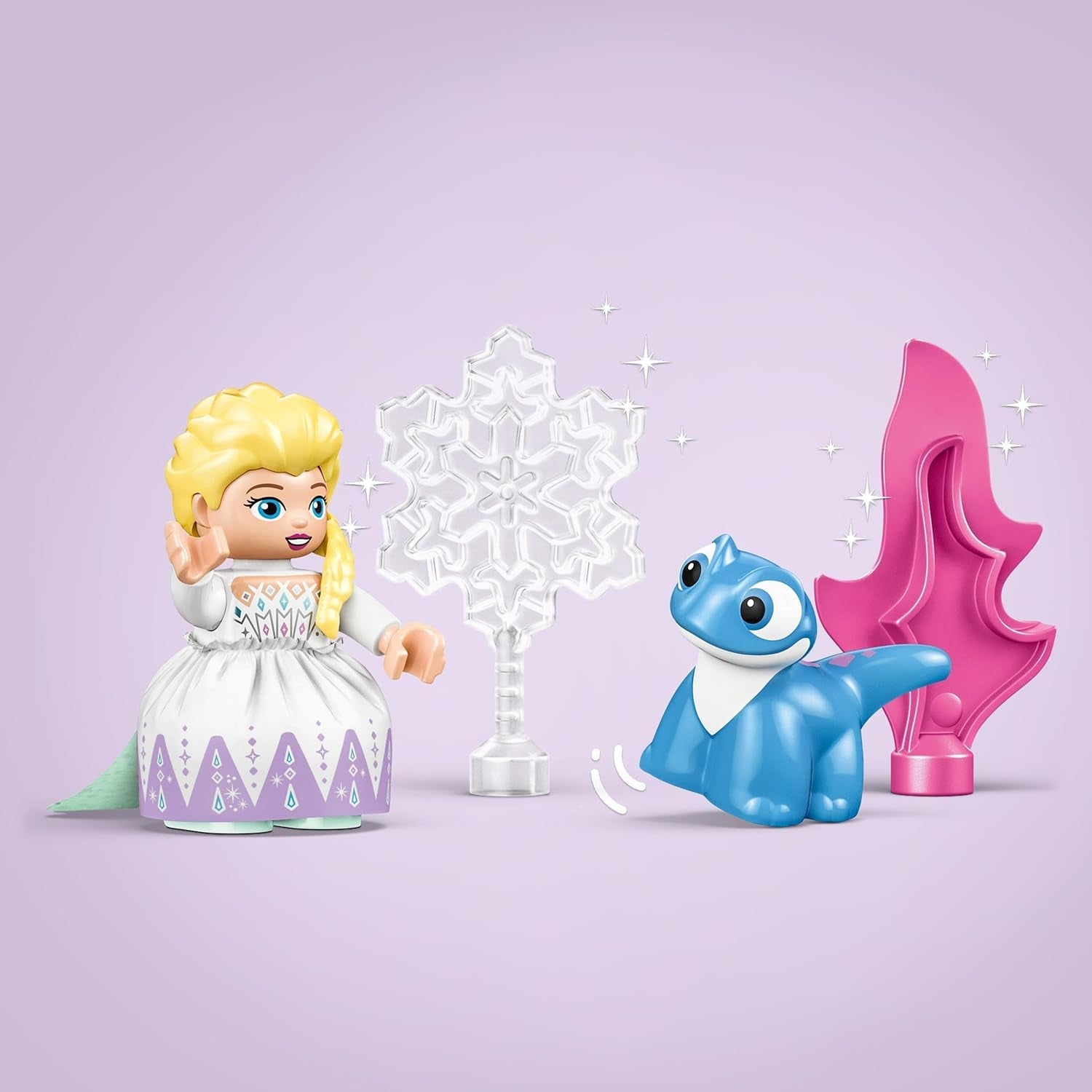 LEGO DUPLO | Disney ELSA och Bruni i den förtrollade skogen, Ice Queen 4-figurer leksak för 2-åringar, förskolepresent för flickor och pojkar 2+ år, baserat på Frozen 2 10418 byggset Beuche den LEGO-Store